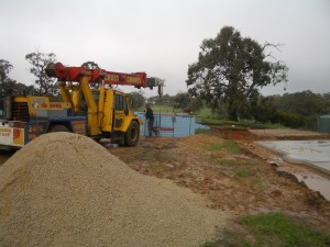 Steel being delivered